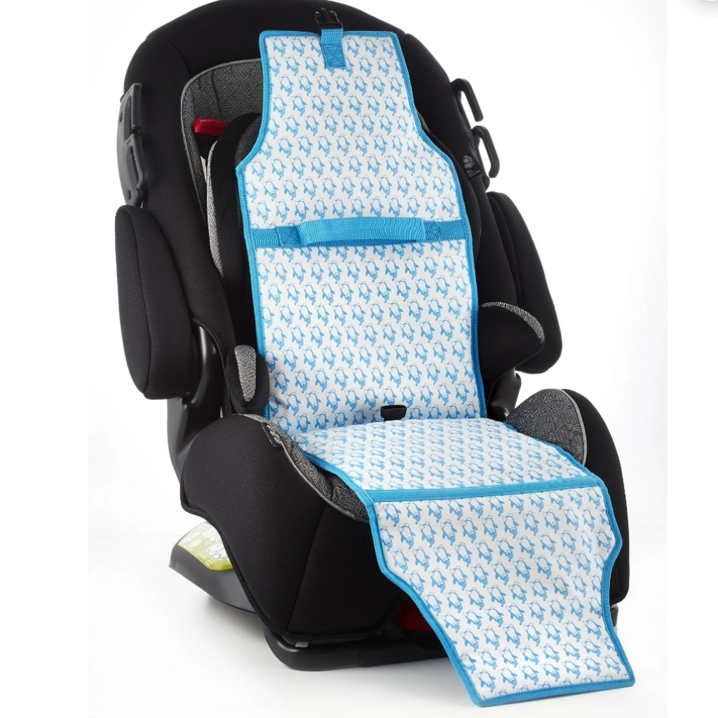 Cool Carats Cooltech Car Seat Cooling Pad For Baby Penguin Blue Nwot